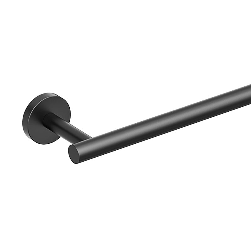 FORIOUS Black Towel Bar for Bathroom Wall, 24 Inch Stainless Steel Towel Racks for Bathroom, Includes Wall Mounting Hardware (Matte Black,Total Length 26-Inch) - Image 1