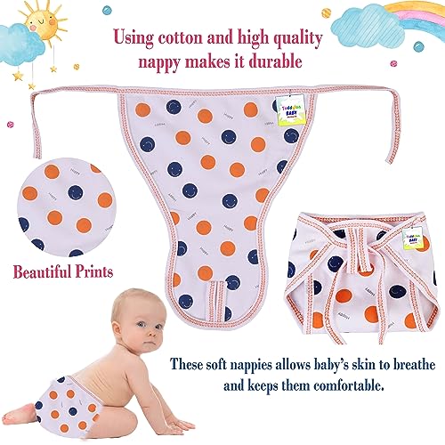 Toddylon Baby Products New Born Baby Clothes | Cloth Diapers | Langots | Nappies | Cotton | Reusable | Washable | Nappy (0-6 Months, Pack of 20) - Image 4