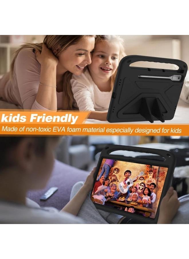 erorex - Tablet Case Compatible With Lenovo Tab P12 12.7 Inch Tb370Fu 2023 Kids Friendly Lightweight Eva Shockproof Handle Stand Protective Cover Blue - Image 1