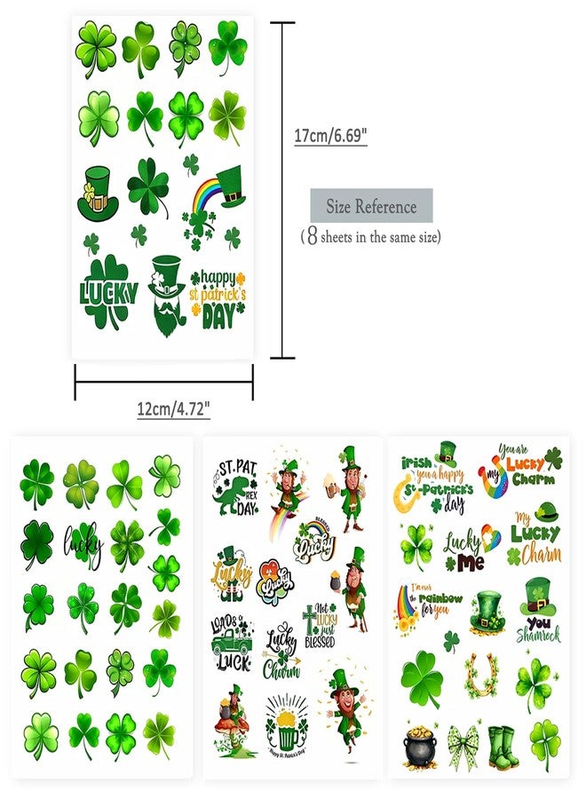 Roarhowl Temporary Tattoos, 110 Pieces, St. Patrick's Day Green Clover Design,St Patricks Day Temporary Tattoos for women adul, St Patricks Day accessories, - Image 2