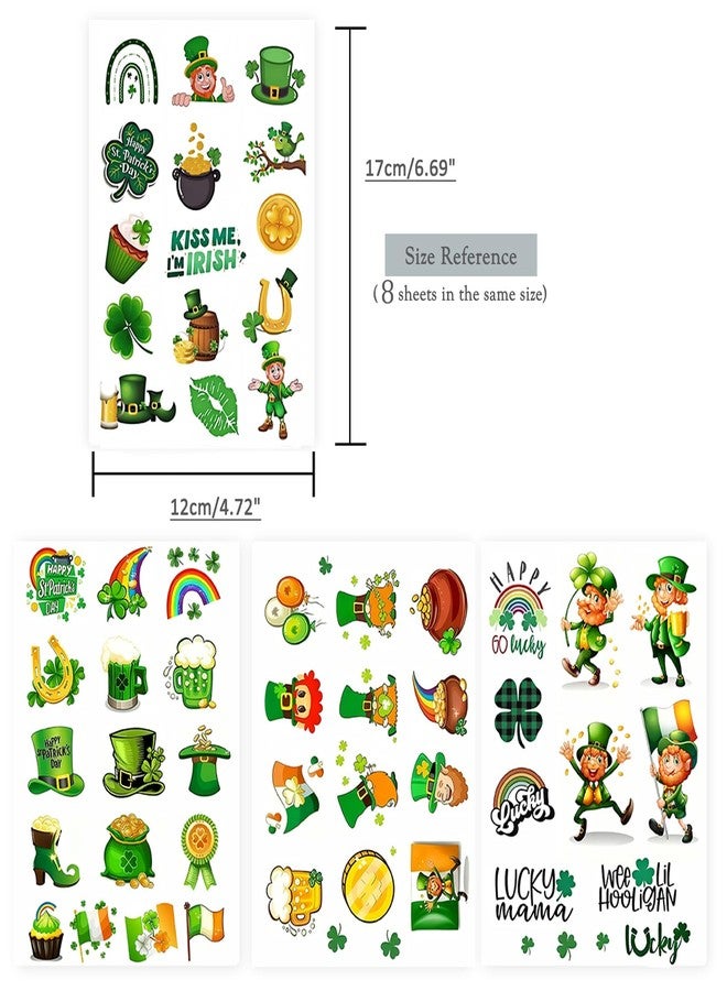 Roarhowl Temporary Tattoos, 110 Pieces, St. Patrick's Day Green Clover Design,St Patricks Day Temporary Tattoos for women adul, St Patricks Day accessories, - Image 3