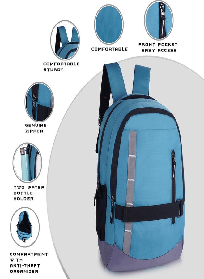 Half Moon Victus 42L Laptop Bag For Office/School/Travel/Business | Backpack For Men Or Backpack For Women | Water Resistant | Fits Up To 15.6 Inch Laptop Notebook With Multiple Pockets (Sky Blue) - Image 2