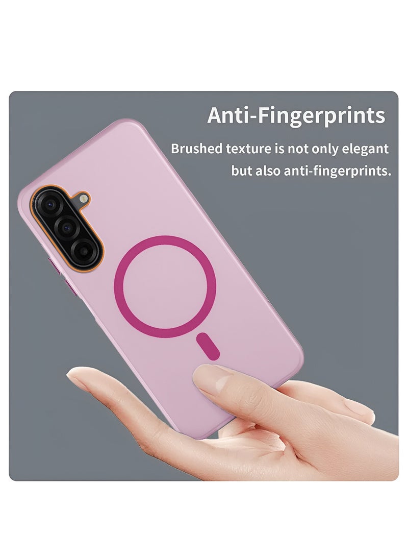 دبليو تيك غطاء حالة سامسونج جالاكسي A17 5G 2025 هجين شفاف ماجسيف مع شحن مغناطيسي وتفاصيل كاميرا مرتفعة بمظهر أنيق (MCMPMN) - وردي فاتح - Image 4