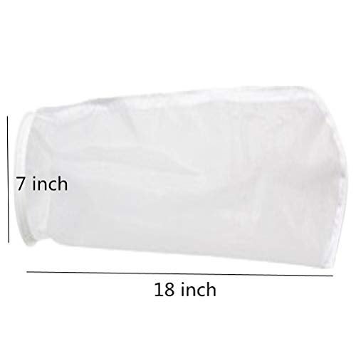 Honritone 2Pack Nylon Mesh Filter Socks NMO 50 Micron - 7 Inch Ring by 18 Inch Long – Water Liquid Filter Bags for Aquarium, Industrial, Chemical (50 Micron 7 x 18 Inch Nylon) - Image 5