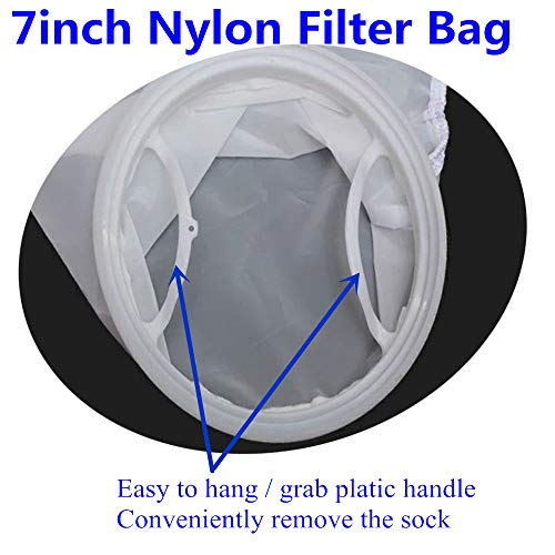 Honritone 2Pack Nylon Mesh Filter Socks NMO 50 Micron - 7 Inch Ring by 18 Inch Long – Water Liquid Filter Bags for Aquarium, Industrial, Chemical (50 Micron 7 x 18 Inch Nylon) - Image 4