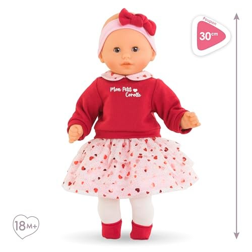 Corolle Margaux Petals 12 Soft Boy Baby Doll with Vanilla Scent Pink and Red Hearts Outfit Sleeping Eyes for Girls Ages 18 Months Cute Reborn Realistic Baby Dolls for 2 Year Old Girls - Image 5