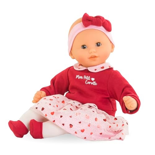 Corolle Margaux Petals 12 Soft Boy Baby Doll with Vanilla Scent Pink and Red Hearts Outfit Sleeping Eyes for Girls Ages 18 Months Cute Reborn Realistic Baby Dolls for 2 Year Old Girls - Image 1