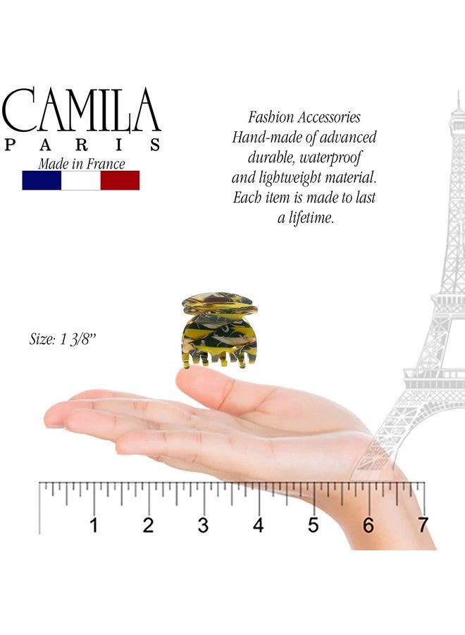 كاميلا مشبك شعر فرنسي للنساء من باريس CP3181، مصنوع يدويًا، خردل، مشابك شعر للفتيات الصغيرات الفك، إكسسوارات شعر متينة للنساء، مقبض قوي مانع للانزلاق، صنع في فرنسا - Image 3