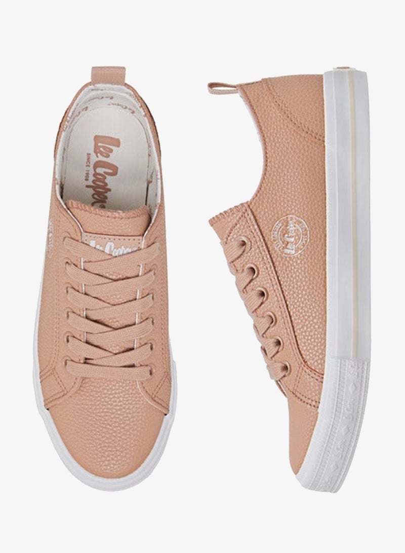 Lee Cooper Women's Logo Detail Sneakers with Lace-Up Closure - Image 3