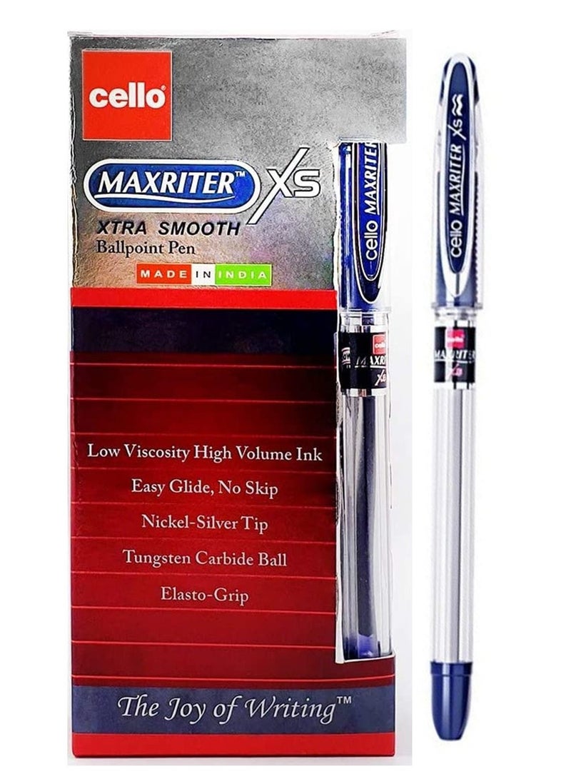 Cello 12-Piece Maxriter Ballpoint pen Blue Ink - Image 1
