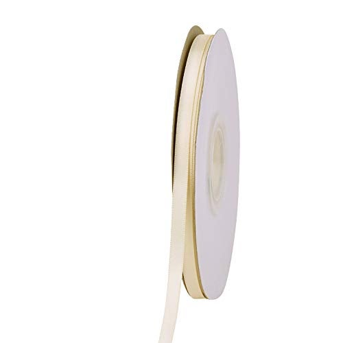 Ribest 1/4 inch Double Face Ivory Satin Ribbon Thin for Crafts Gift Wrapping Wedding Decoration 50 Yards - Image 2