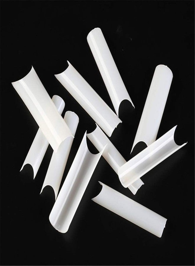 YIMART 500pcs XL Fake Nails Premium Square Clear Tips Nail Art C Tips French Acrylic Long C Curve False Nails for Gel Polish (Natural XL Long) - Image 1