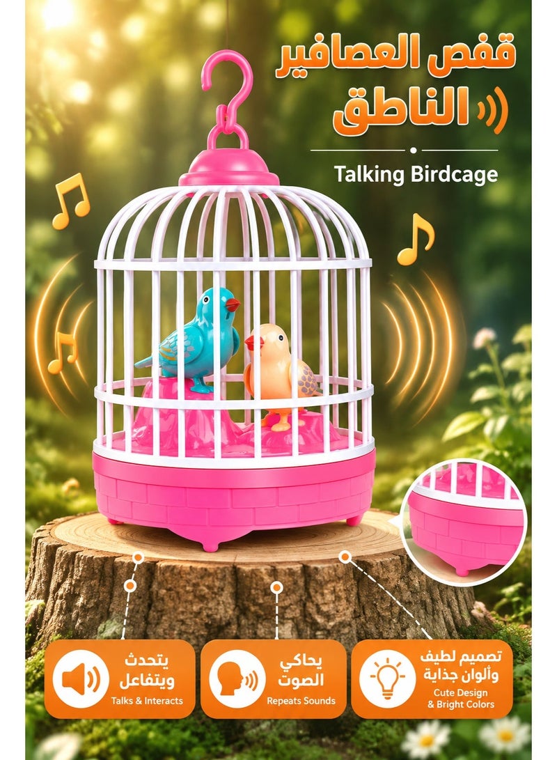 لعبة الطائر الذكي المتكلم التفاعلية للأطفال ,أصوات وحركة أجنحة واقعية, قابلة لإعادة الشحن عبر USB مع خطاف ,هدية تعليمية مثالية - Image 1