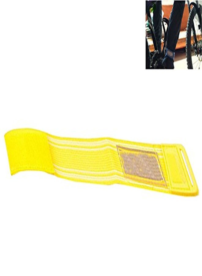 Futaba MTB Reflective Safe Leg Pants Clip Strap Beam Belt - Yellow - Image 1