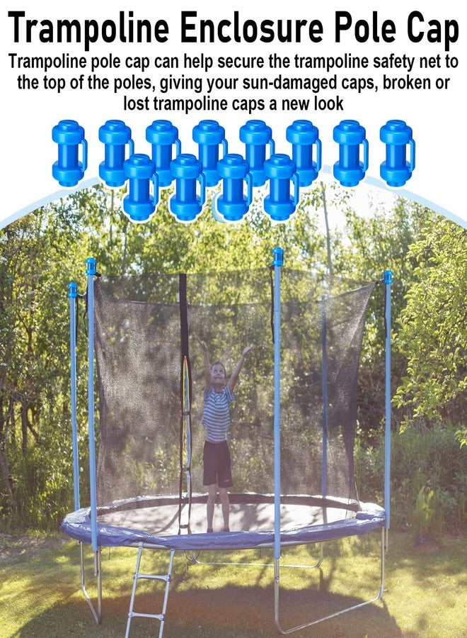 Lanties 12 Pcs Trampoline Caps - 1 Inch Diameter Enclosure Net Pole Caps & Replacement Poles for Safety Accessories - Image 5