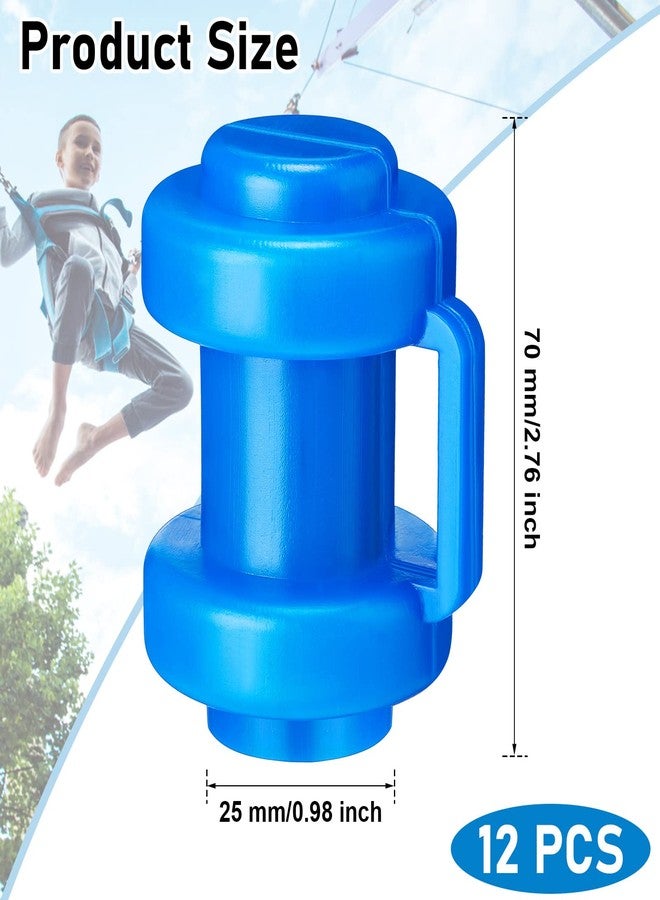 Lanties 12 Pcs Trampoline Caps - 1 Inch Diameter Enclosure Net Pole Caps & Replacement Poles for Safety Accessories - Image 2