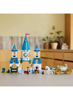 LEGO ǀ Disney Cinderella’s Castle & Horse Carriage Building Toy for 6+ Year Old Girls, with Princess Cinderella and Prince Charming Minidolls, Lucifer & Gus Figures, Birthday Gift for Fans 43275 (596 pieces)  - Image 5