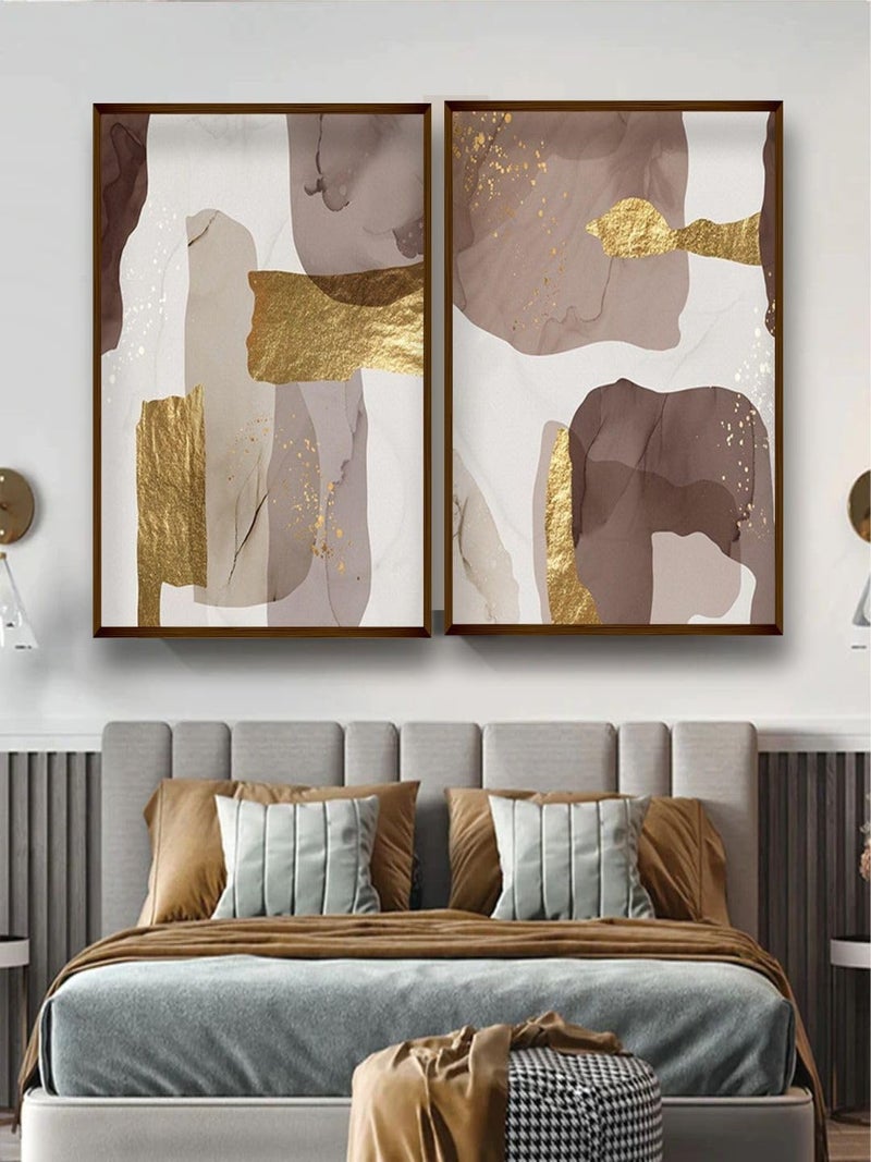 Artsense Set of 2 canvas print Paintings for wall decoration Abstract wall painting for living room big size painting for home decoration with frameMulticolor30x40 inches76x101 cm