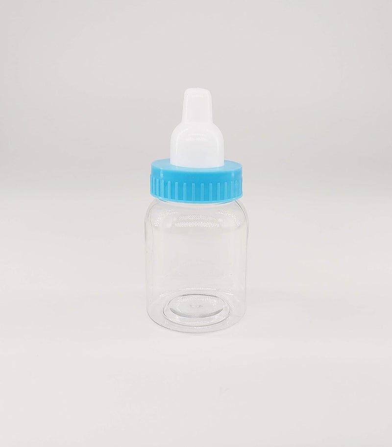 VINAU 24 Pcs Blue Mini Baby Bottle Fillable Baby shower Newborn baby Baptism for Girl Boy Birthday Party Dcor favor gift - Image 1
