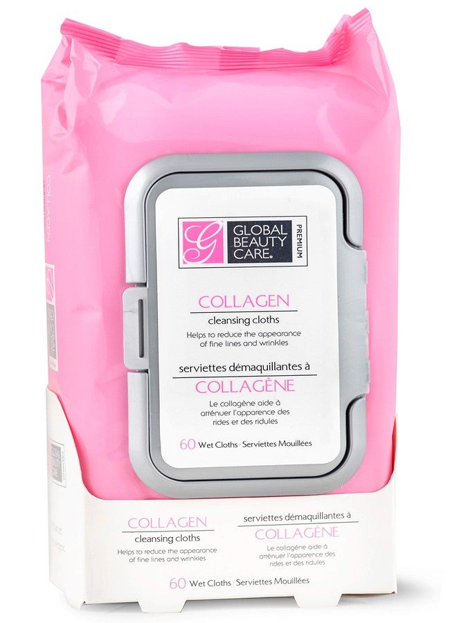 Global Beauty Care Collagen Cleansing Facial Towelettes for All Skin Types, Makeup Remover, Paraben-Free, Non-Comedogenic, Hydrating, Firming & Smoothing Formula 60 Ct 1 Pack - Image 2