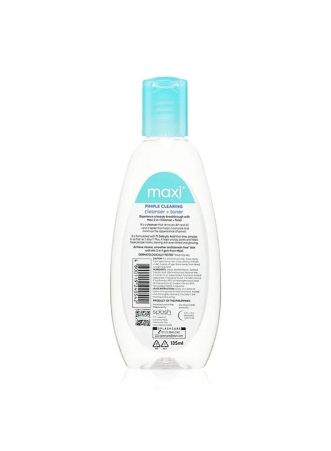 Maxi Pimple Clearing Cleanser + Toner - 135ml - Image 3