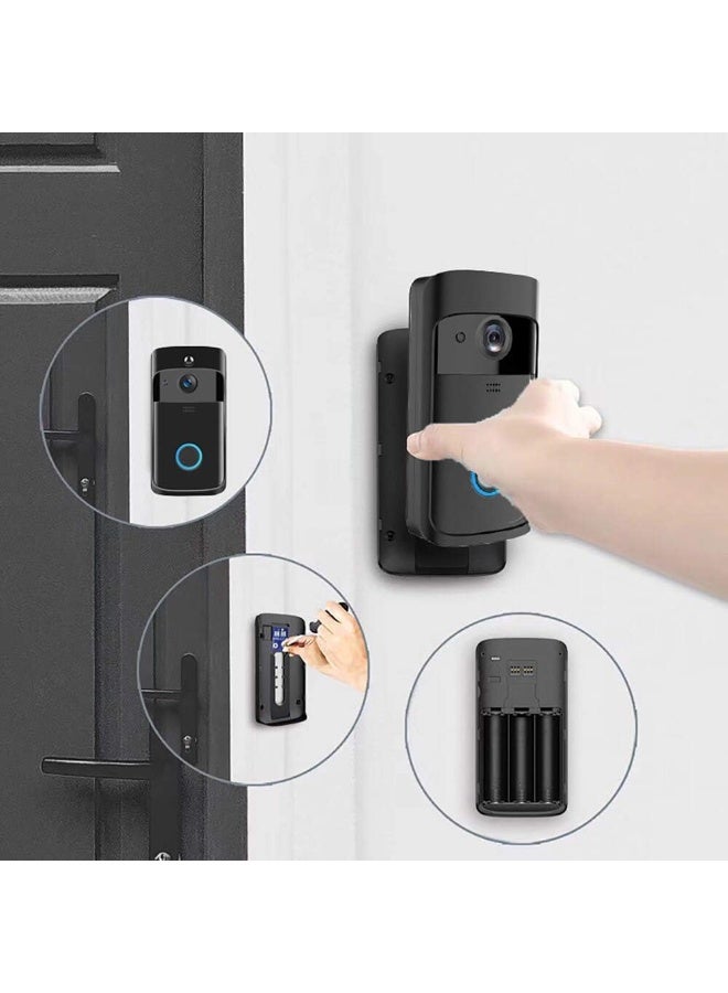 Wireless Smart Doorbell with 720P Camera – WiFi Video Doorbell with 2-Way Audio, Night Vision, PIR Motion Sensor, Remote Control - Image 2