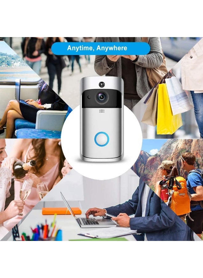 Wireless Smart Doorbell with 720P Camera – WiFi Video Doorbell with 2-Way Audio, Night Vision, PIR Motion Sensor, Remote Control - Image 5
