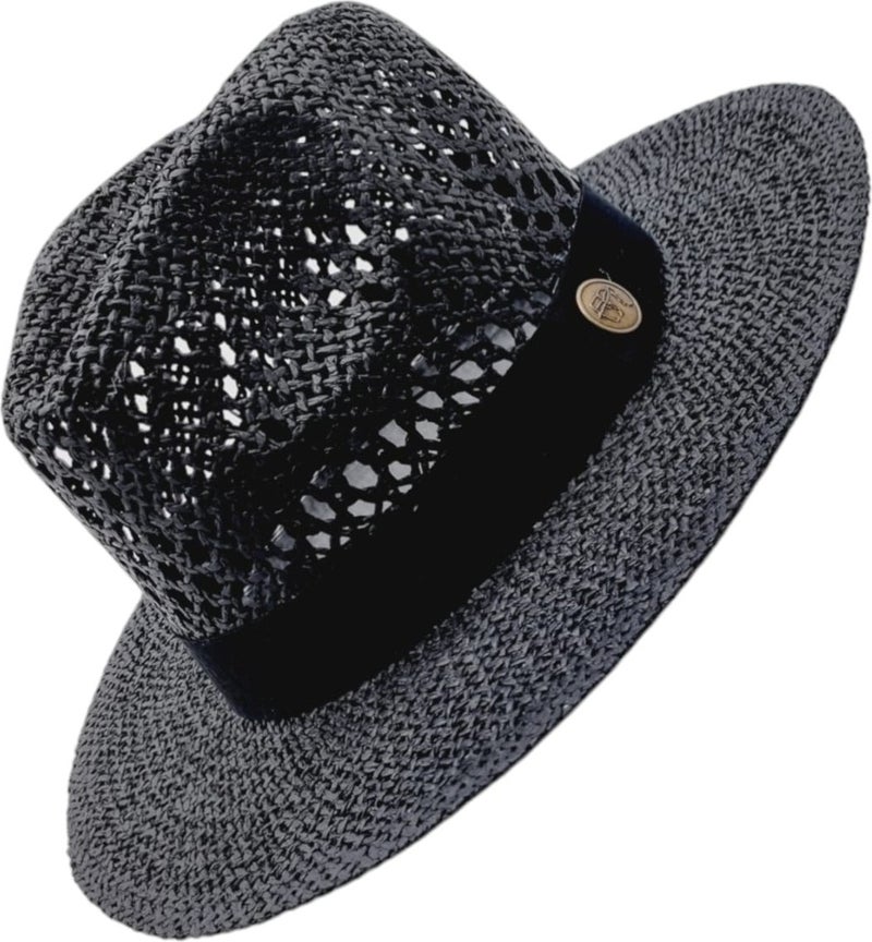 Mood Agenda Unisex Organic Straw Knitted Trilby Cowboy Hat  - Image 1