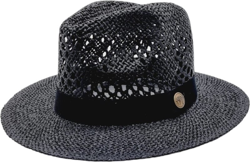Mood Agenda Unisex Organic Straw Knitted Trilby Cowboy Hat  - Image 3