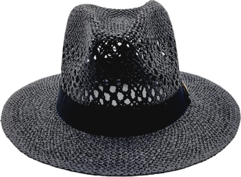 Mood Agenda Unisex Organic Straw Knitted Trilby Cowboy Hat  - Image 4