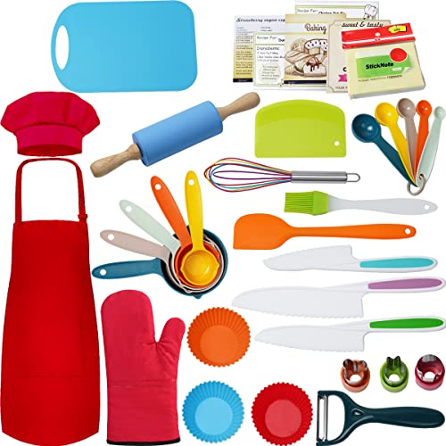 IELEK Kidz Cooking and Baking Supplies Set with Gift Storage Box, Complete Junior Chef Cooking Kit, Girlz & Boyz Childrenz Real Bakeware Accessories, Real Cookware and Baking Utensils Sets for Kidz - Image 2