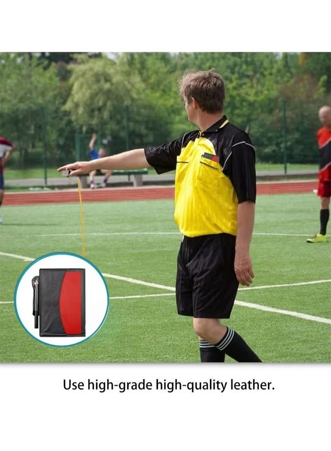 Generic 3-Piece Soccer Coach Referee Card Set, Warning Referee Red and Yellow Cards for Game Sports, Football Penalty Card Wallet with Record Sheet and Pencil, Durable and Wear-Resistant - Image 4