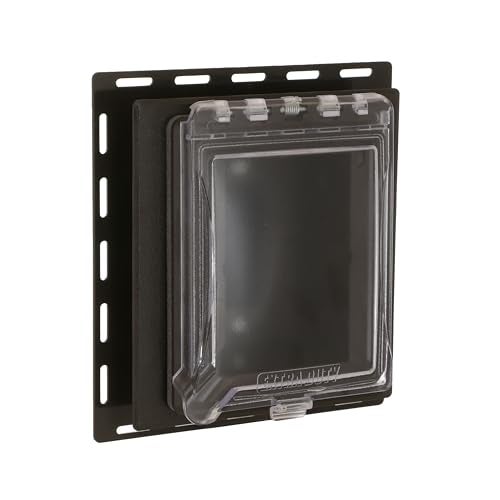 TayMac MR420CZ 1-Gang Recessed Enclosure Extra Duty, 6-in-1 Nonmetallic Weatherproof in-Use Cover, Horizontal/Vertical, Bronze - Image 1