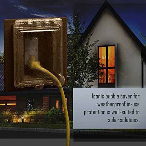 TayMac MR420CZ 1-Gang Recessed Enclosure Extra Duty, 6-in-1 Nonmetallic Weatherproof in-Use Cover, Horizontal/Vertical, Bronze - Image 5