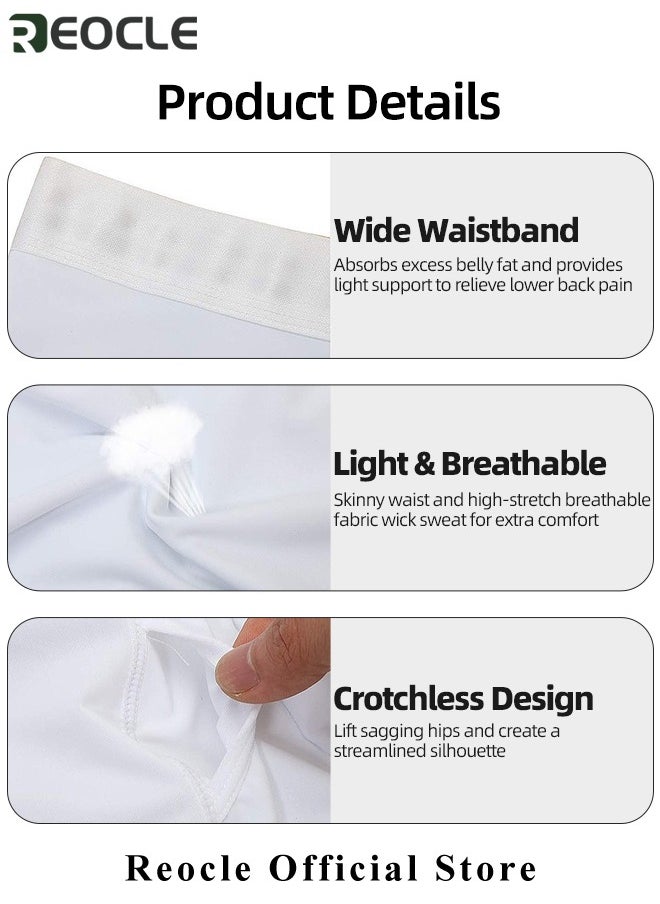 REOCLE - Men's Tummy Control Shorts High Waist Slimming Underwear Body Shaper Seamless Belly Girdle Boxer Briefs - Image 1