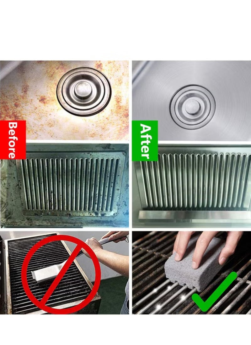 Generic - Griddle Grill Cleaning Brick Block - Pumice Cleaner Stone Tool - Cleaning Flat Top Grills or Griddles, Grills Grate - Removes Stubborn Grime for Restaurant, Outdoor, Home and Kitchen (4Pack) - Image 1