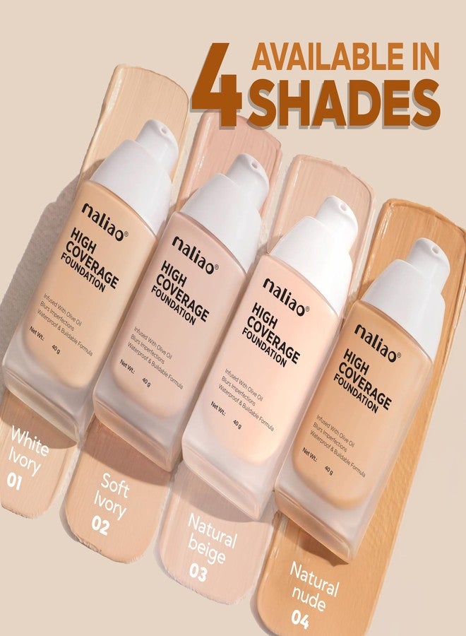 ماليو كريم أساس مالياو عالي التغطية ومقاوم للماء | تغطية كاملة تدوم طويلاً | إطلالة ساحرة تدوم طوال اليوم | لمسة نهائية مطفية | مقاوم للعرق والزيوت | تركيبة خفيفة الوزن تسمح للبشرة بالتهوية | بيج طبيعي، 40 مل - Image 4