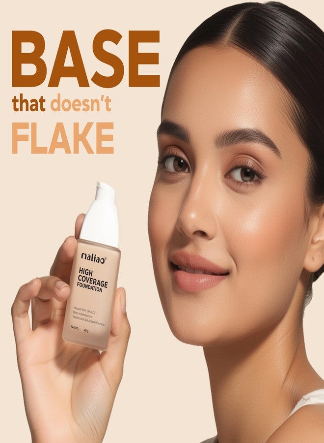 ماليو كريم أساس مالياو عالي التغطية ومقاوم للماء | تغطية كاملة تدوم طويلاً | إطلالة ساحرة تدوم طوال اليوم | لمسة نهائية مطفية | مقاوم للعرق والزيوت | تركيبة خفيفة الوزن تسمح للبشرة بالتهوية | بيج طبيعي، 40 مل - Image 5