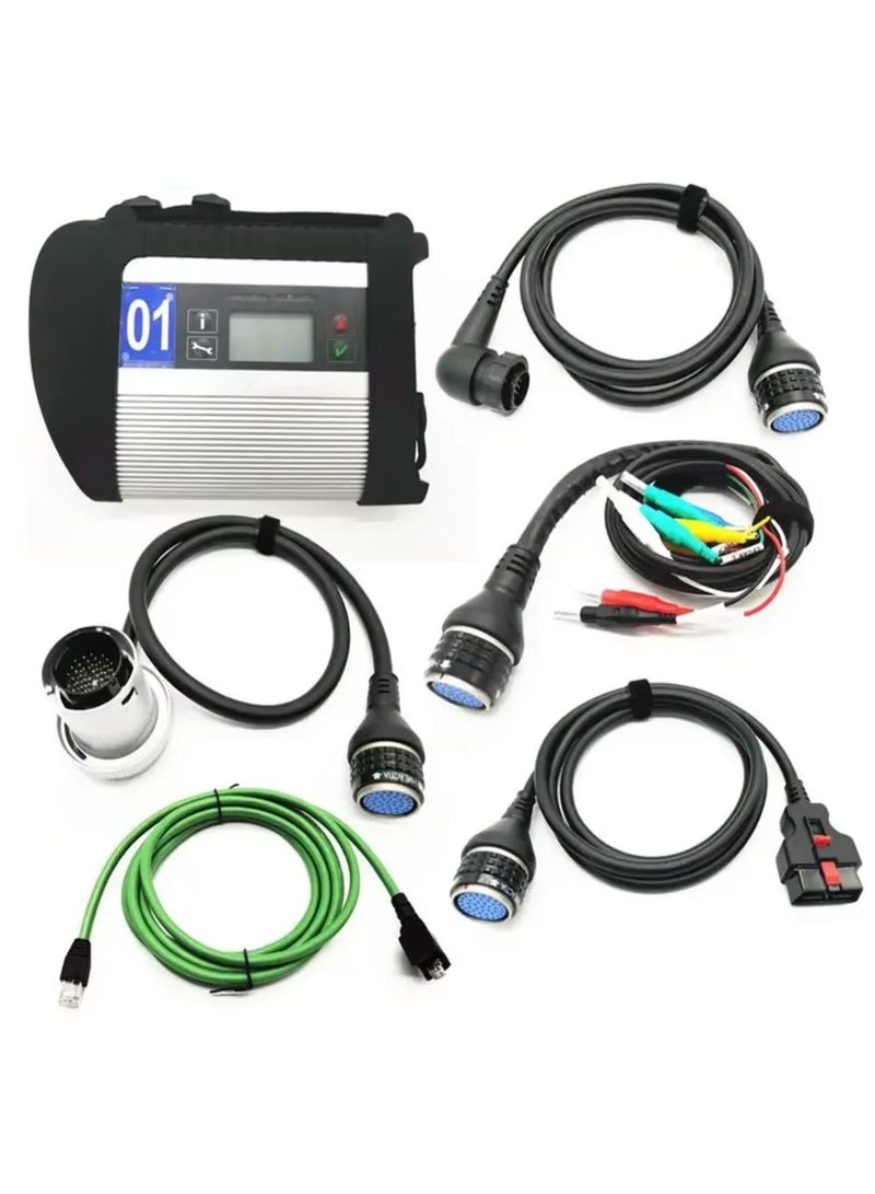 X-PRO5 Latest Edition MB Star C4 Plus DOIP Professional Diagnosis Tool Full Set Cable with WiFi And DOIP Function for Mercedes-benz Car & Trucks Online Programming with Software Installation Xentry DAS vediamo dts monaco ewa wis Star finder  - Image 1
