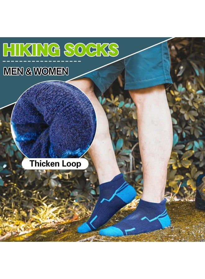 Welwoos Merino Wool Ankle Hiking Socks Thermal Warm Thick Winter Compression Support Running Cushion Breathable No Show Socks for Women Men Gifts Stocking Stuffers 6 Pairs(Mixed Color,M) - Image 4