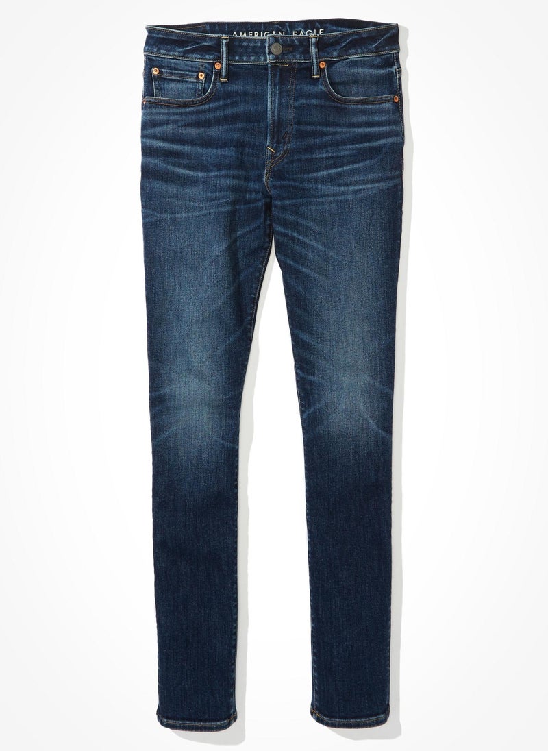 امريكان ايجل Mid Wash Slim Fit Jeans  - Image 4