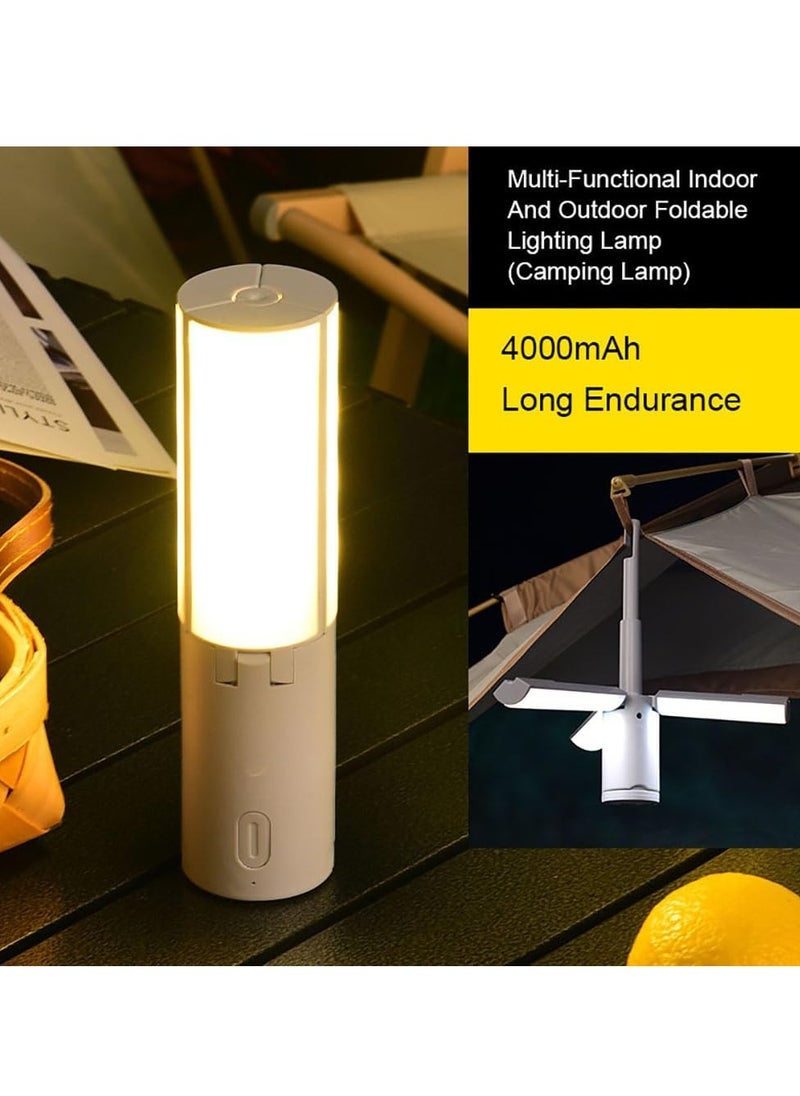 Meetion LED Camping Lantern,800 Lumen 4000 mAh Folding Rechargeable Camping Light with 3 Light Modes,Foldable Emergency Light for Home,Outdoor,Hurricanes Emergency Power,Hiking,Camping Accessories and More [Energy Class A+++]  - Image 2