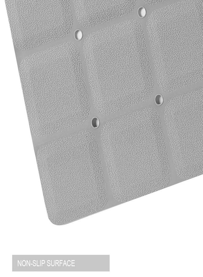 Webos Foldable Non Slip Silicon Bath Mat Bathtub mat no Suction Cups Shower mats for Textured Tub and Reglazed Tub (Foldable -Grey, 28-inch x 14-inch) - Image 5