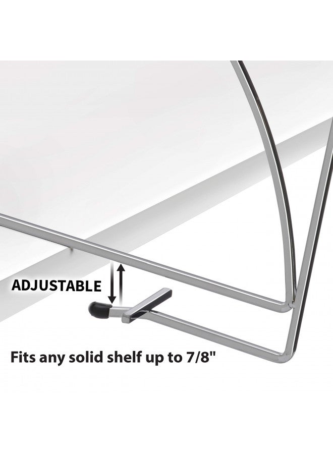 Lynk Shelf Dividers - Closet Shelf Organizer (Set of 2) - Chrome - Image 2