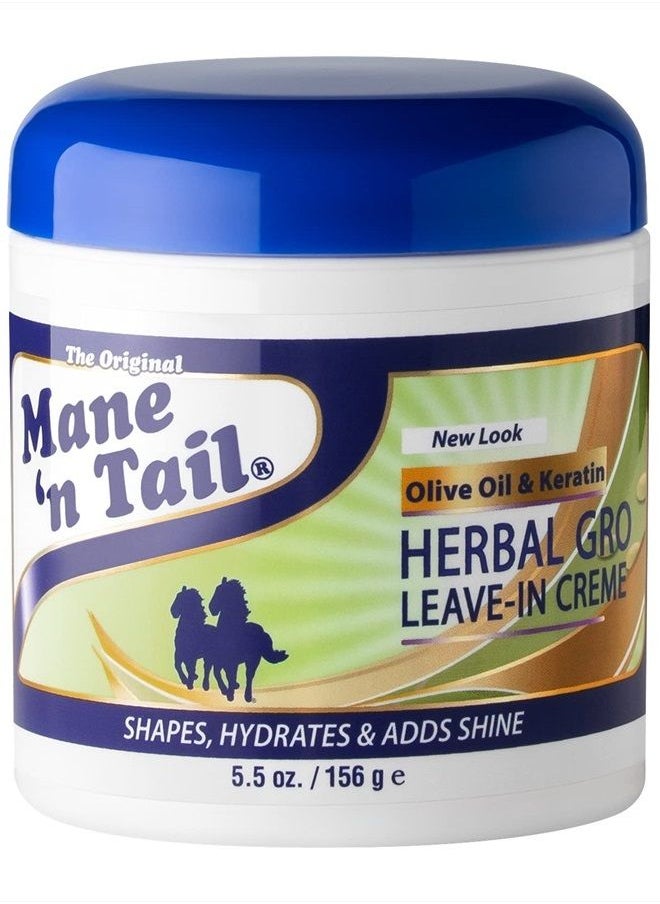 Mane 'n Tail Herbal Gro Leave-In Creme Therapy MAXIMUM VOLUME & SHINE 5.5 Ounce  - Image 1