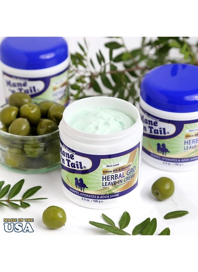 Mane 'n Tail Herbal Gro Leave-In Creme Therapy MAXIMUM VOLUME & SHINE 5.5 Ounce  - Image 4