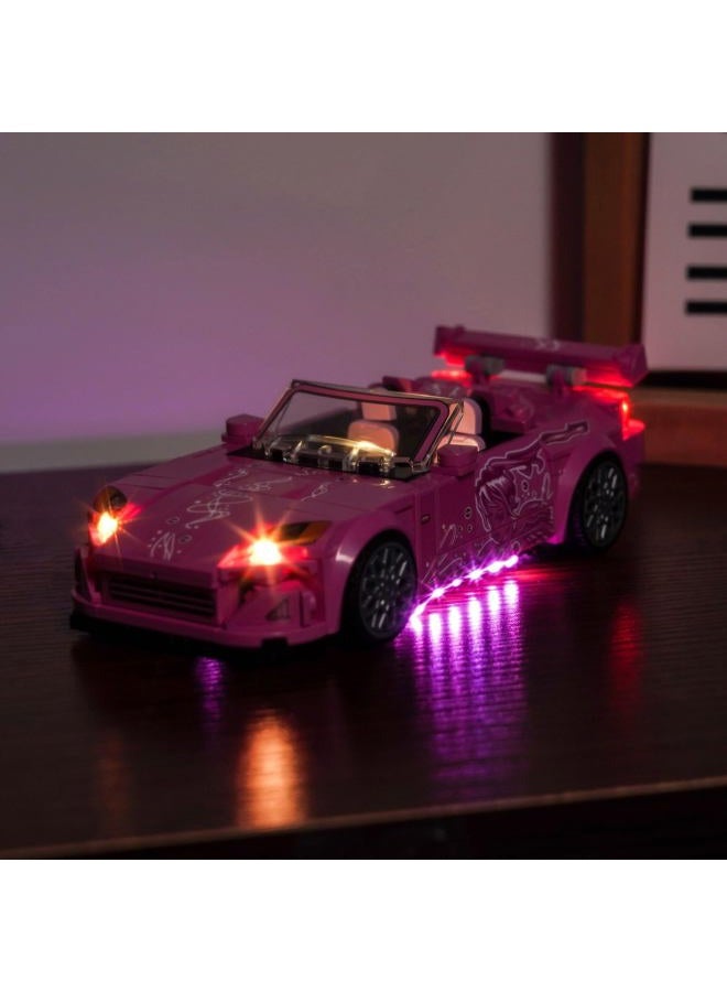 LocoLee Light kit Compatible with Lego 77241 2 Fast 2 Furious Honda S2000 - No Model Only Light, LED Lighting Accessories Compatible with Lego Honda S2000 Speed Champions - Image 2