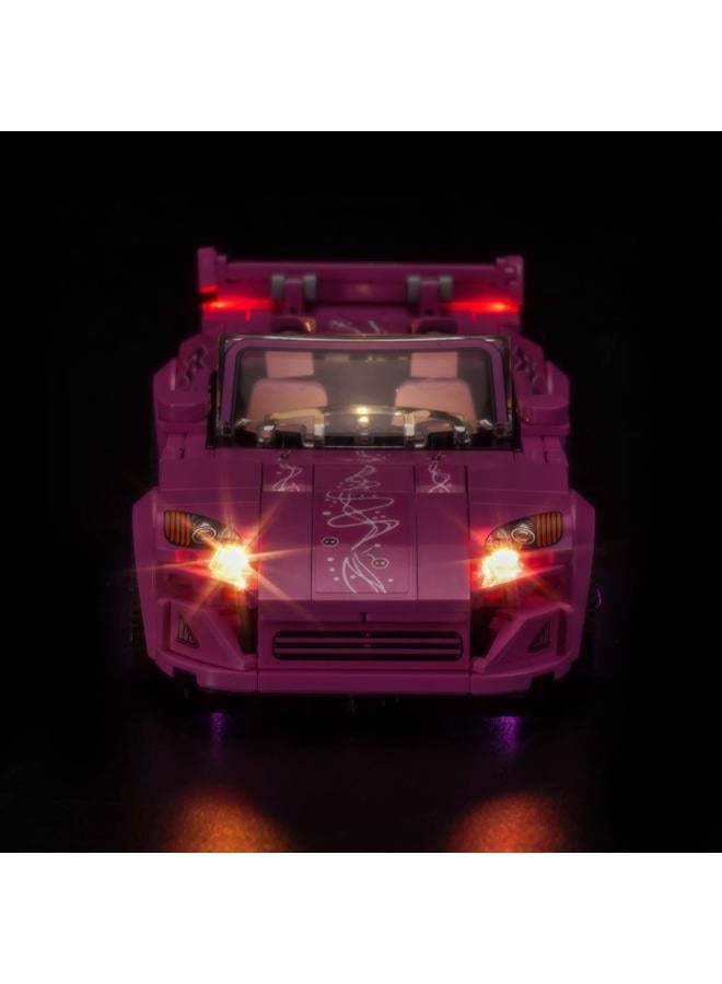 LocoLee Light kit Compatible with Lego 77241 2 Fast 2 Furious Honda S2000 - No Model Only Light, LED Lighting Accessories Compatible with Lego Honda S2000 Speed Champions - Image 5