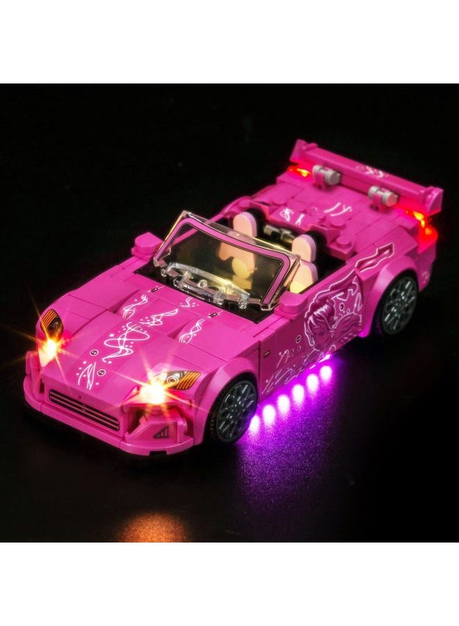 LocoLee Light kit Compatible with Lego 77241 2 Fast 2 Furious Honda S2000 - No Model Only Light, LED Lighting Accessories Compatible with Lego Honda S2000 Speed Champions - Image 1