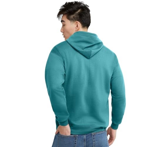 Hanes Men's Hoodie, EcoSmart Fleece Full-Zip Hoodie, Zip-Up Hooded Sweatshirt for Men - Image 2